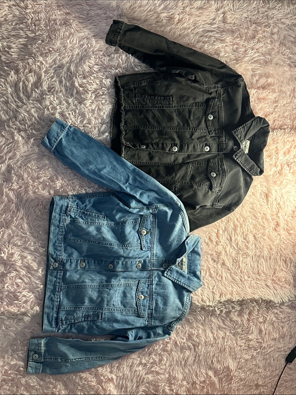OshKosh B'gosh Black & Light Blue Denim Jackets - Set of 2